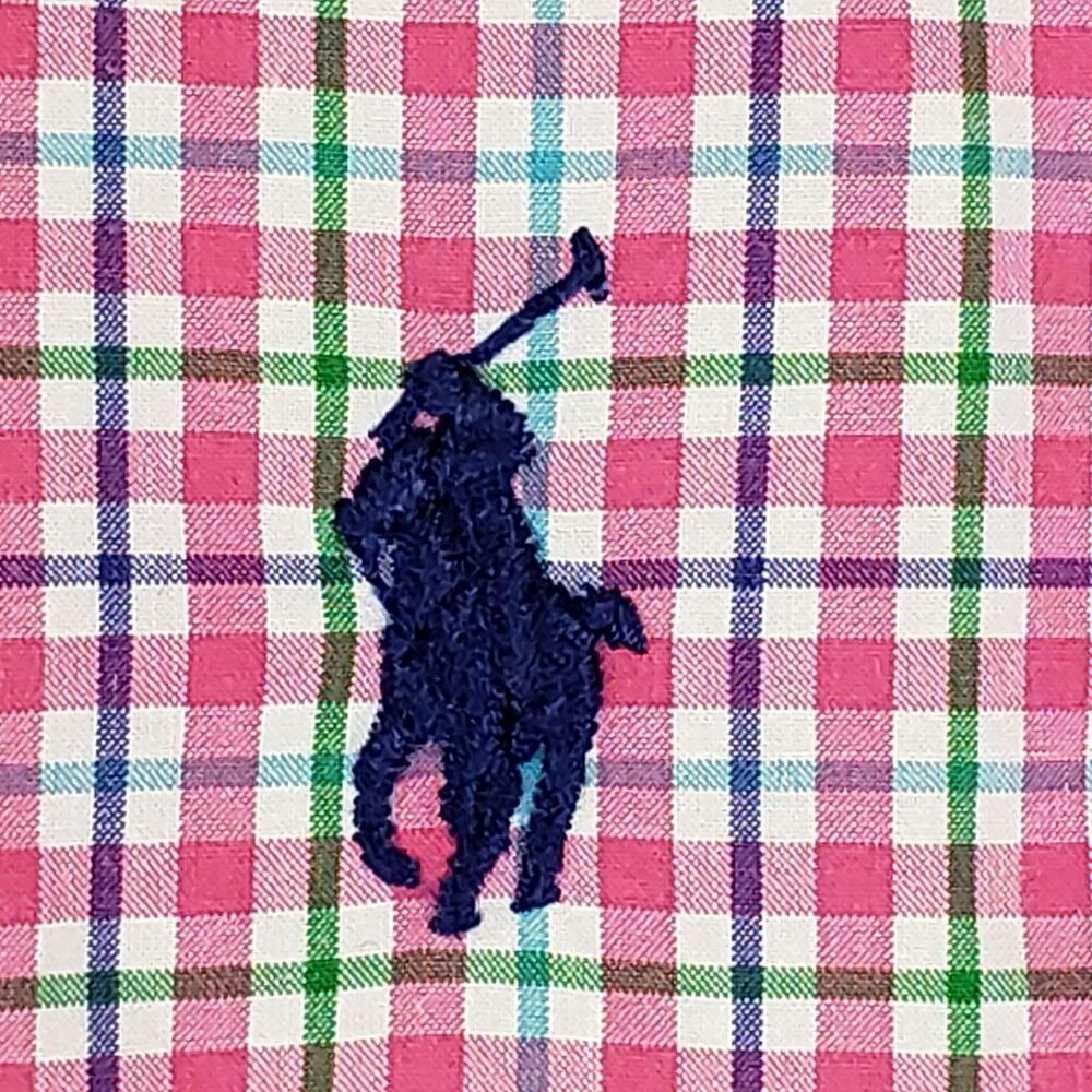 Polo Ralph Lauren Shirt Oxford Button Down Mens Size XXL Plaid Pink Long Sleeve - Picture 6 of 11